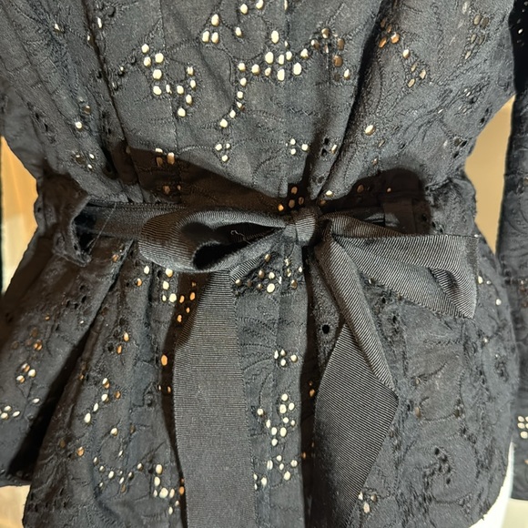 LOFT cutout belted blazer, black, 12P - Picture 2 of 14